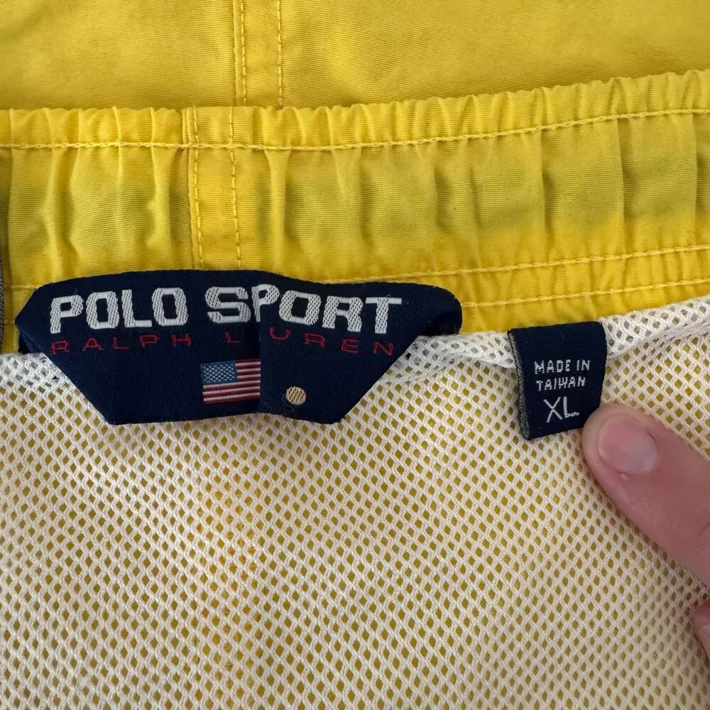 POLO SPORT Swim Trunks Men’s XL Yellow 7” Inseam‎ Quick Dry Board Shorts Summer